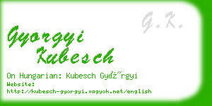 gyorgyi kubesch business card